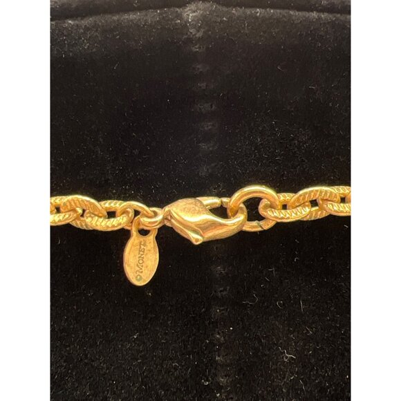 Monet 35" Gold-Tone Chain Necklace With White Beads & Textured Accents - Picture 3 of 5